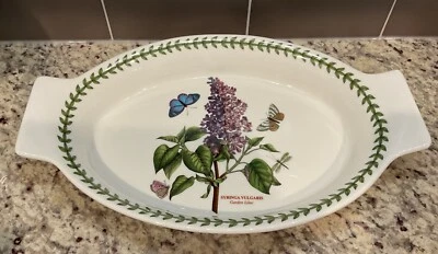 PORTMEIRION Jardín Botánico 12.5 pulgadas Grande Ovalado Plato Gratinado Lila BGHX07160-X NUEVO Foto 1 de 4