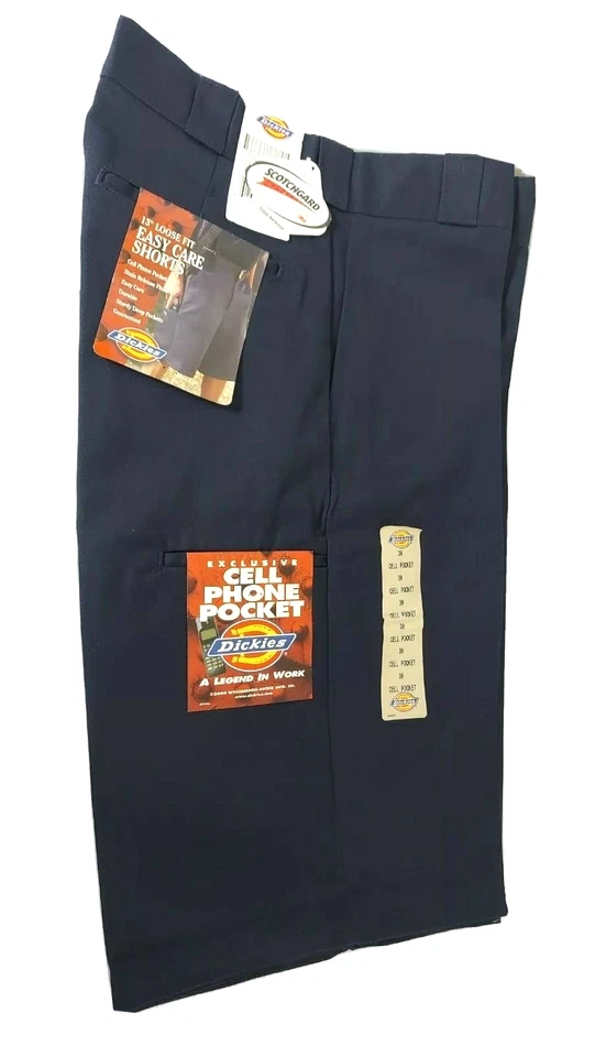 Dickies Mens Blue Twill Loose Fit Work Shorts 13" Inseam Size 30 F407