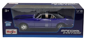Maisto 1:18 Scale 1967 Chevrolet Chevy Camaro Z/28 Coupe Diecast Model - Purple - Picture 1 of 5