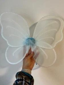 4 COLORS Fairy Wings Butterfly Costume Wings TinkerBell Green Purple Pink Blue - Picture 1 of 16