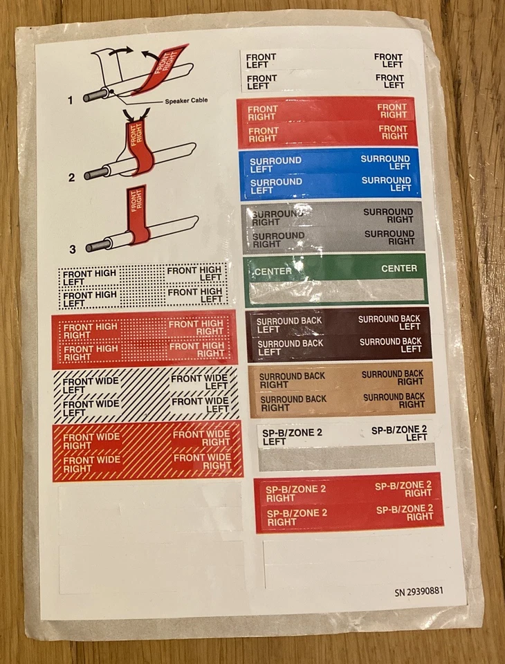 Onkyo Receptor Amplificadores TX-NR905 TX-NR515 Etiqueta Adhesiva Foto 1 de 1