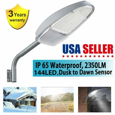 144LED Outdoor Street Light 2350LM Dusk to Dawn Sensor Waterproof Security Light - Image 1 of 4