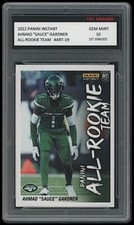 AHMAD GARDNER 2022 PANINI INSTANT 1ST GRADED 10 ALL-ROOKIE TEAM ROOKIE CARD JETS