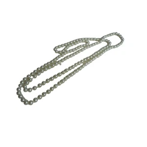 Faux Pearl Knotted & Strung 30" Necklace Strand Costume Jewelry Estate Find - Picture 1 of 3