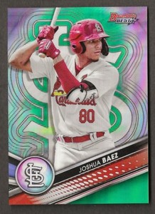 JOSHUA BAEZ 2022 Bowman's Best Prospect #/99 GREEN REFRACTOR Cardinals ⭐ MINT 