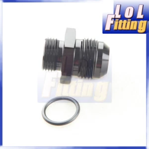 12AN AN-12 Male Flare To 10AN AN-10 Straight Cut O-Ring Fitting Black - Picture 1 of 5