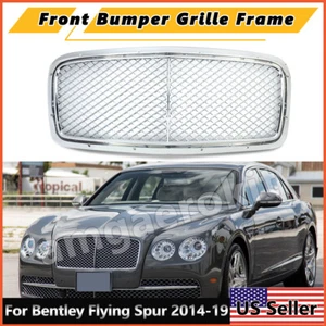For 13-19 Bentley Flying Spur Front Radiator Chrome Grille Trim & Grill Mesh USA - Picture 1 of 14