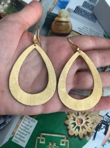 Rivka Friedman Ohrringe Satin Tropfenform 18 Karat Gold plattiert von NEU 220 $ - Bild 1 von 12