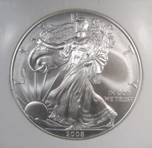 2008-W Silver Eagle Error Reverse of 07 NGC MS70 Early Releases AQ981 - Picture 1 of 4