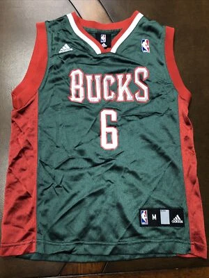 Camiseta deportiva juvenil Milwaukee Bucks NBA Adidas niños Andrew Bogut #6 talla M 10-12 Foto 1 de 4