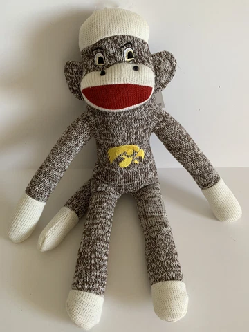 University Of Iowa Hawkeyes plush Sock Monkey 24352 New With Tags Cover