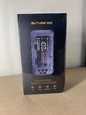 BUTURE VAC 10-in-1 Portable Car Battery Jump Starter with Air Compressor 8000A 160PSI 45W C