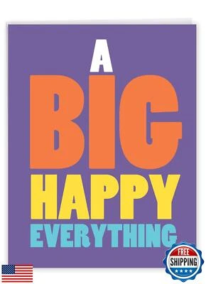 NobleWorks Jumbo All Occasions Greeting Card 8.5 x 11 Inch with Envelope (1 P - Image 1 of 4