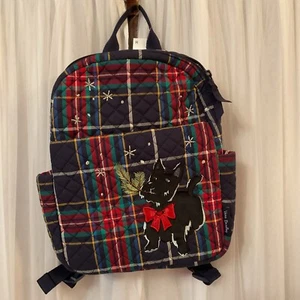 Vera Bradley Scottie Dog Mini Backpack in Tartan Plaid 13 X 10.5 - Picture 1 of 13