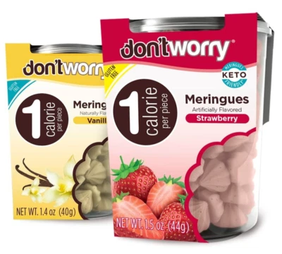 Don't Worry Merengue Galletas Keto Friendly | Fresa y Vainilla | 2 PAQUETES Foto 1 de 4