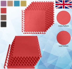 Thick Heavy Duty Gym Flooring Interlocking Floor Mat EVA Soft Foam Yoga Mat 60cm - Picture 1 of 19