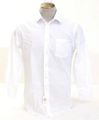 Van Heusen White Athletic Fit Button Front Pocket Shirt  L  16 1/2  32/33  Men's - Image 1 of 4