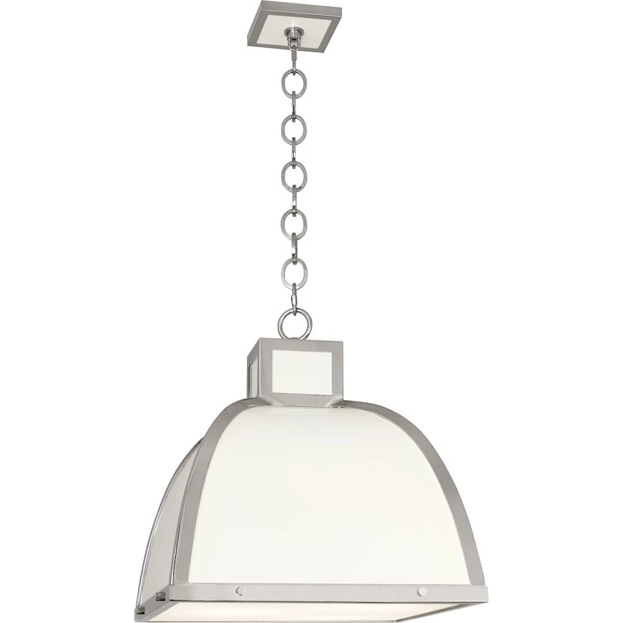 Robert Abbey Ranger 3 Light Pendant, Glossy White/Polished Nickel - 1447 - Image 1 of 1
