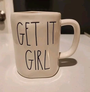 Rae Dunn GET IT GIRL Mug White Artisan Collection by Magenta - Picture 1 of 5