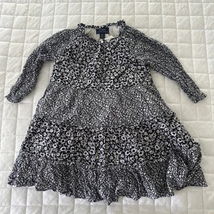 POLO RALPH LAUREN Dress Toddler 4T Blue Ditzy Floral Tiered Preppy Prairie Party - Picture 1 of 7