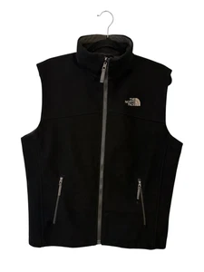 Chaleco polar pequeño The North Face para hombre negro con cremallera frontal forrado al aire libre informal - Imagen 1 de 8