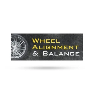 Wheel Alignment & Balancing Vinyl Decal Professional Auto Services Affordable - Picture 1 of 99