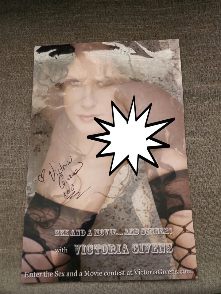 Foto autografiada a color de Sexo y una película... y cena con Victoria Givens Foto 1 de 1