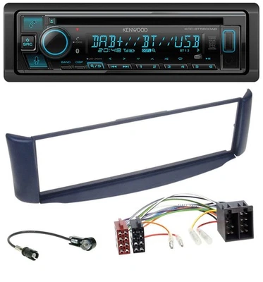 Kenwood Bluetooth DAB CD MP3 USB Autoradio für Smart ForTwo 450 blau ohne Metall - Bild 1 von 4