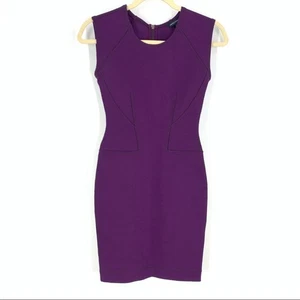 French Connection Purple Bodycon Dress Size 2 - Picture 1 of 6
