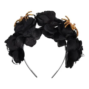 Artificial Rose Headband Bride Cosplay Headbands Halloween Spider - Imagen 1 de 12
