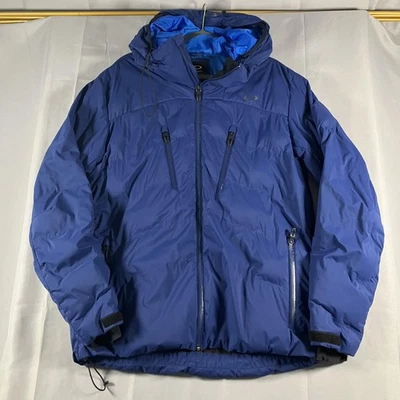 Oakley Jacket Mens Medium Blue Performance Fit Hooded Down Insulated Winter FA18 - Image 1 of 4