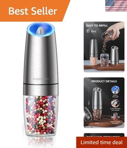 Automatische Salz- und Pfeffermühle aus Edelstahl - müheloses Würzen leicht gemacht - Bild 1 von 10