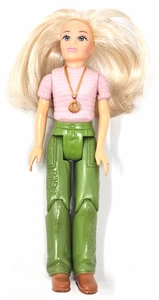 Fisher Price Loving Family - Mutter blonde Haare, rosa Shirt, grüne Hose - Bild 1 von 3