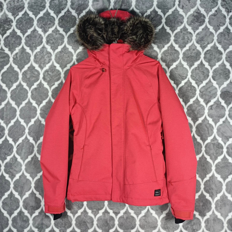 O'Neill Chaqueta de Nieve Mujer Pequeña Naranja Con Capucha Impermeable Abrigo de Esquí Invierno Foto 1 de 4