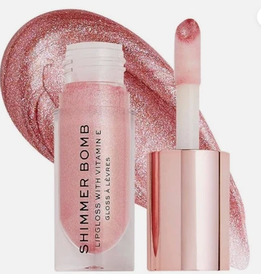 REVOLUTION “Shimmer Bomb” Plumping Lip Gloss - STARLIGHT (FREE DUNUF LIPSTICK) - Image 1 of 2