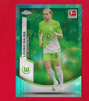 2023-24 Topps Cromo Bundesliga Lovro Majer/275 Aqua Wave Refractor Wolfburg #94 Foto 1 de 2
