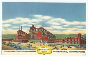Gold Medal Beer Stegmaier Brewing Company Linen Postcard - Picture 1 of 2