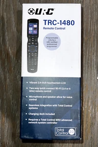 URC TRC-1480 Remote Control 2.4” Touchscreen LCD Voice Control w/ Charging Dock - Picture 1 of 1