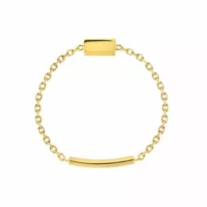 Delicado anillo de tamaño de barra de oro macizo de 14K - amarillo tamaño 6, 7, 8 minimalista - Imagen 1 de 1