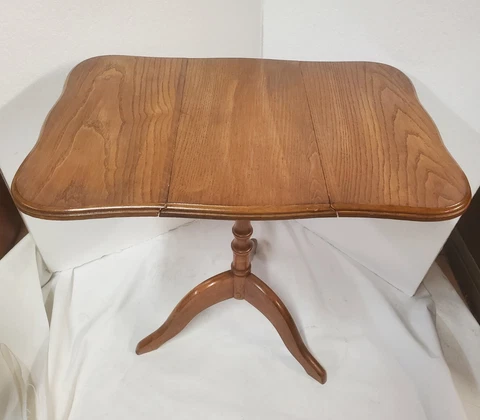 Small Solid Wood Vintage Drop Leaf Side Table Cover