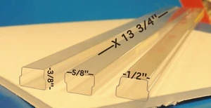 6 PCS. ABS CLEAR PLASTIC HOLLOW TUBING MODEL SCENERY BUILD - Picture 1 of 6