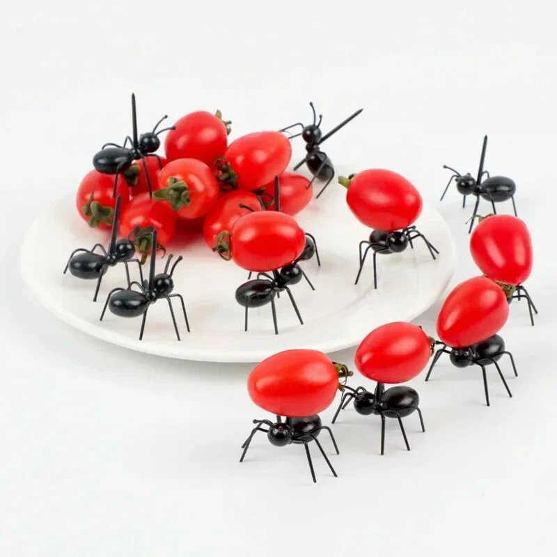12 Pcs Animal Appetizer Forks Reusable Ant Food Pick, Fruit Toothpicks Dessert - Image 1 of 4