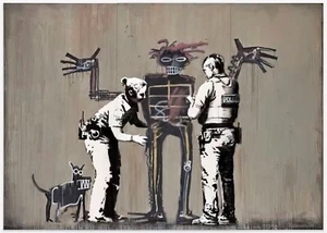 "Basquiat Banksy" by Banksy Poster Giclee Print 17 x 22 - Picture 1 of 3