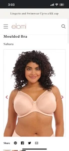 ELOMI Sahara Smooth Underwire Moulded Bra, US 42G NWOT - Picture 1 of 4