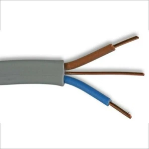 Grey Flat Twin & Earth 1.0 mm electrical mains cable - sold by the metre - Picture 1 of 1