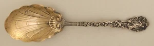 VERSAILLES GORHAM Sterling Silver Large Berry Casserole Spoon Gold Wash  9" - Picture 1 of 13