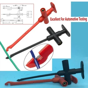 2 Stück Pannenprüfhaken ohne Beschädigung Isolierung - Stechhaken Greifer für Multimeter - Bild 1 von 7