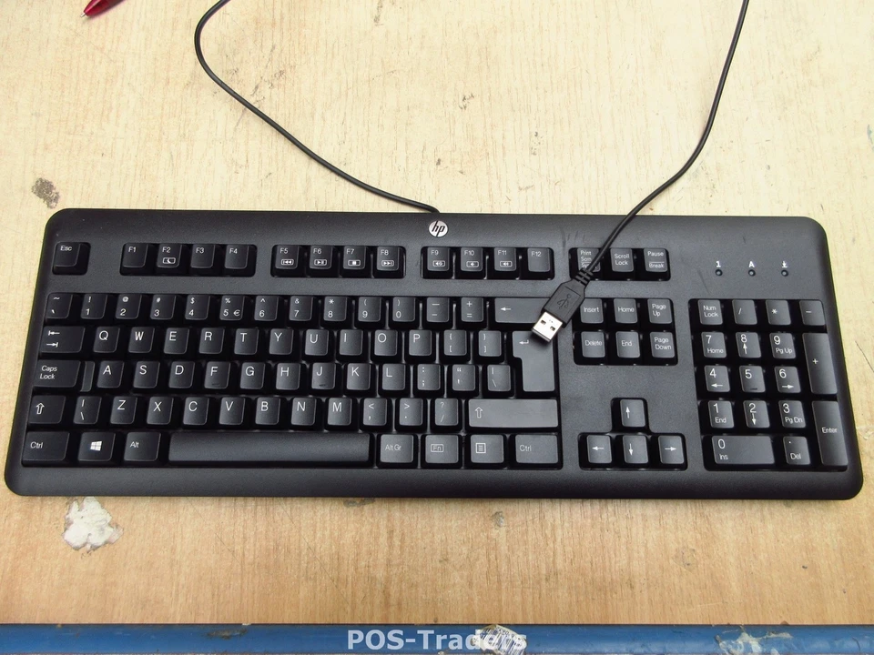 HP KU-1156  Black QWERTY USB Keyboard TASTATUR SCHWARZ USA ORIGINAL - Bild 1 von 1