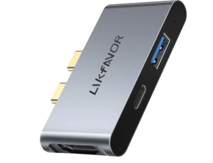 USB C Adapter for MacBook Pro 2020, 3 in 2 USB C to HDMI Adapter with 4K HDMI, U - Picture 1 of 9