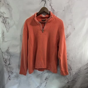Tommy Bahama Sweatshirt Womens Large Coral Salmon Pocket Pullover Sweater Tunic - Picture 1 of 12